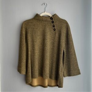 Anthropologie flare sleeve top